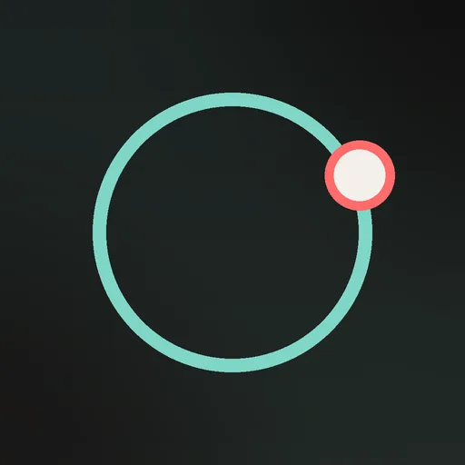 A coral ring with a single bright node.